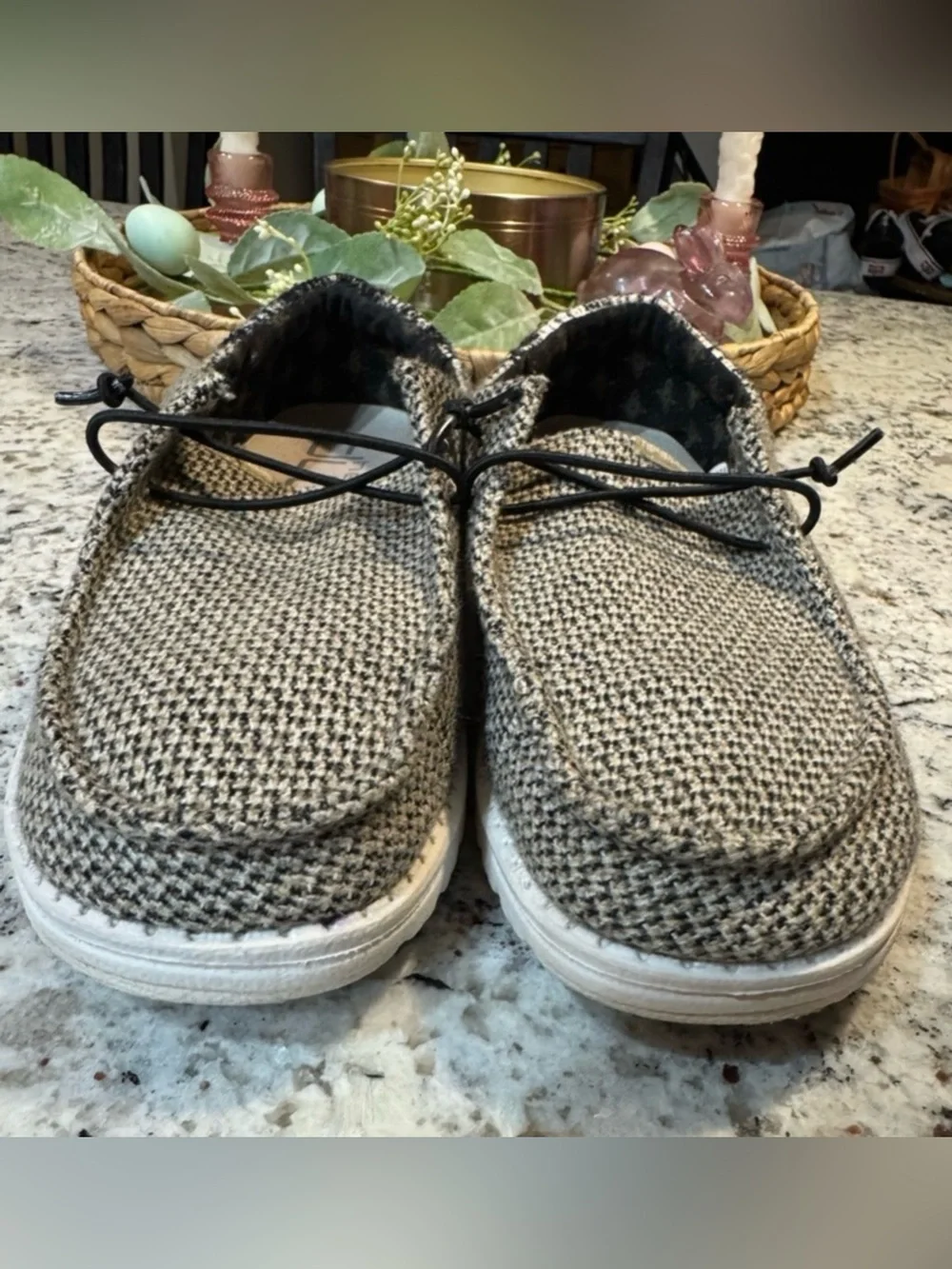 Hey Dude Women’s Wendy Slip-On Shoes in Brown Houndstooth